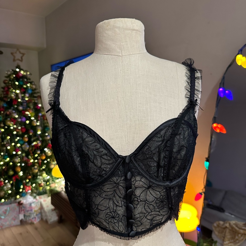 For love and lemons black bralette brand new with tags size 36b